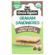 ONCE AGAIN: Chocolate And Peanut Butter Graham Sandwiches 5 Count, 7.95 oz ONCE AGAIN: Chocolate And Peanut Butter Graham Sandwiches 5 Count, 7.95 oz