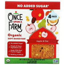 ONCE UPON A FARM: Apple and Oat Soft Baked Bar 4 Count, 4.8 oz