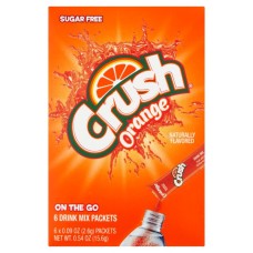 CRUSH: Orange Powder Drink Mix 6 Packets, 0.54 oz
