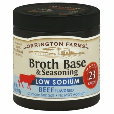 ORRINGTON FARMS: Low Sodium Beef Flavored Broth Base And Seasoning, 5 oz
