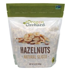 OREGON ORCHARD: Hazelnuts Natural Sliced, 12 oz