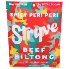STRYVE PROTEIN SNACKS: Sliced Biltong Spicy Peri Peri, 2.25 oz