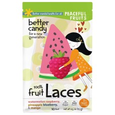 PEACEFUL FRUITS: Fruit Candy Laces, 0.5 oz