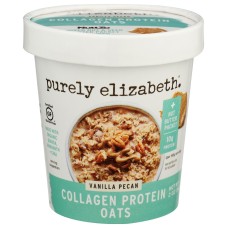PURELY ELIZABETH: Vanilla Pecan Collagen Protein Oats Cup, 2 oz
