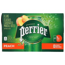 PERRIER: Peach Sparkling Water 8Pk, 89.2 fo
