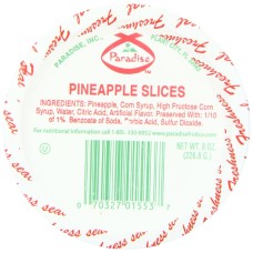 PARADISE: Pinapple Slices, 8 oz