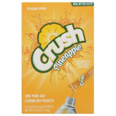CRUSH: Pineapple Powder Drink Mix 6 Packets, 0.54 oz