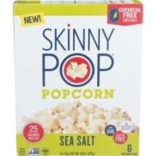 SKINNY POP: Popcorn Sea Salt Microwave, 16.8 oz