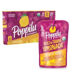 POPPILU: Original Lemonade Kids Pouches 8 Count, 48 fo