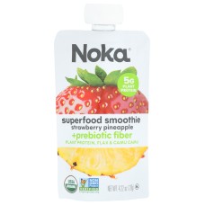 NOKA: Strawberry Pineapple Superfood Smoothie Prebiotic Fiber, 4.22 oz
