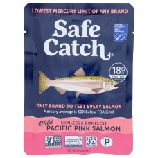 SAFECATCH: Wild Pacific Pink Salmon Pouch, 3 oz