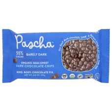PASCHA: 55 Percent Cacao Organic Vegan Semi Sweet Dark Chocolate Chips, 8.8 oz