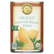 FARMERS MARKET FOODS: Organic Butternut Squash Puree, 15 oz