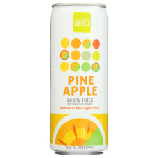 ALO: Pineapple Juice with Real Pineapple Pulp, 10.8 fo