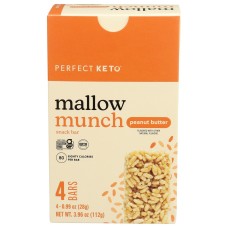 PERFECT KETO: Mallow Munch Peanut Butter Bar, 3.96 oz