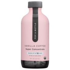POP AND BOTTLE: Vanilla Coffee Super Concentrate, 8 fo
