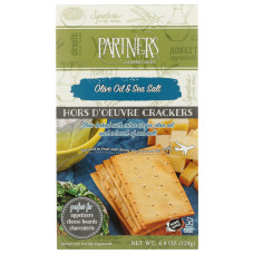 PARTNERS: Hors d Oeuvre Crackers Olive Oil and Sea Salt, 4.4 oz PARTNERS: Hors d Oeuvre Crackers Olive Oil and Sea Salt, 4.4 oz