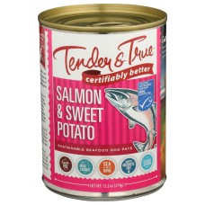 TENDER AND TRUE: Salmon and Sweet Potato Canned Dog Food, 13.2 oz