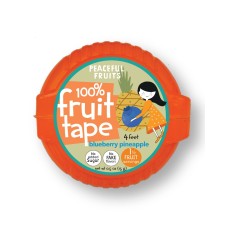 PEACEFUL FRUITS: Blueberry Pineapple Candy Fruit Tape, 0.5 oz