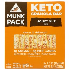 MUNK PACK: Bar Honey Nut 4Pk, 4.51 oz