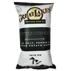 GREAT LAKES POTATO: Sea Salt Pepper and Onion Potato Chips, 8 oz