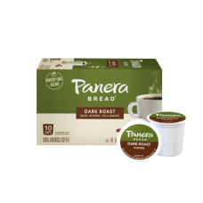 PANERA BREAD: Dark Roast Single Serve Coffee, 10 ea