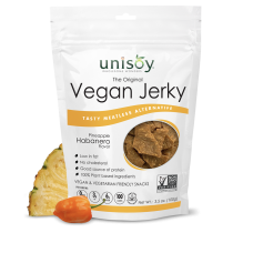 UNISOY: Jerky Vegan Pnappl Hbnro, 3.5 oz