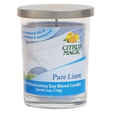 CITRUS MAGIC: Odor Eliminating Candle Linen, 6 oz
