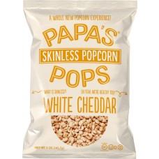 PAPAS POPS: Popcorn White Cheddar, 5 oz