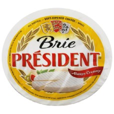 PRESIDENT: Cheese Brie Plain, 6.2 lb