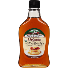 MAPLE GROVE: Pure Organic Maple Syrup Amber Color, 8.5 oz