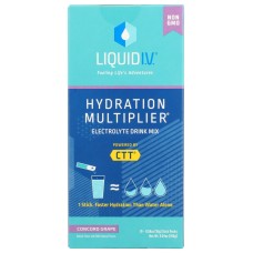 LIQUID IV: Hydration Multiplier Concord Grape 10Ct Box, 5.64 oz