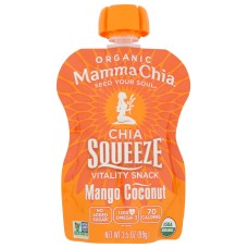 MAMMACHIA: Mango Coconut Organic Chia Squeeze, 3.5 oz