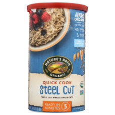 NATURES PATH: Quick Cook Steel Cut Oatmeal, 24 oz