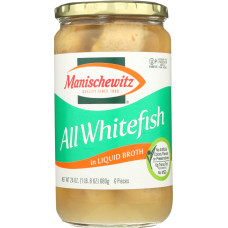 MANISCHEWITZ: All Whitefish in Liquid Broth, 24 oz