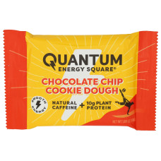 QUANTUM ENERGY SQUARE: Chocolate Chip Cookie Dough, 1.69 oz QUANTUM ENERGY SQUARE: Chocolate Chip Cookie Dough, 1.69 oz