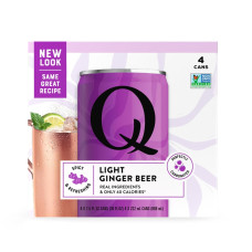 Q TONIC: Lite Ginger Beer 4 Count, 30 fo Q TONIC: Lite Ginger Beer 4 Count, 30 fo