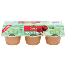GEFEN: Regular Apple Sauce Cups 6Pack, 24 oz