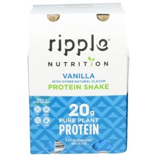 RIPPLE: Vanilla Protein Shake 4pk, 48 oz