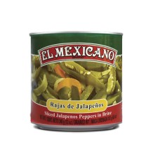 EL MEXICANO: Sliced Jalapenos Peppers In Brine, 12 oz