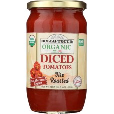 BELLA TERRA: Diced Tomatoes Fire Roasted, 24 oz