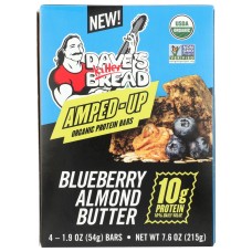 DAVES KILLER BREAD: Amped Up Blueberry Almond Butter Organic Protein Bars, 7.6 oz
