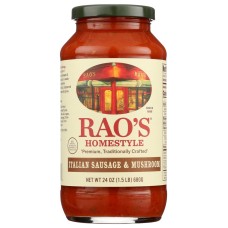 RAOS: Homemade Italian Sausage and Mushroom Sauce, 24 oz