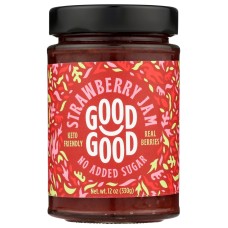 GOOD GOOD: Strawberry Jams No Added Sugar, 12 oz