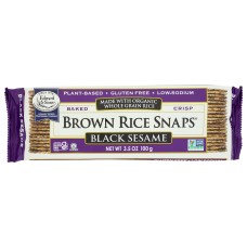 EDWARD & SONS: Black Sesame Brown Rice Snaps, 3.5 oz
