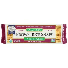 EDWARD & SONS: Organic Vegetable Brown Rice Snaps, 3.5 oz