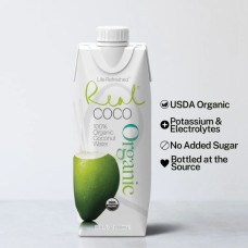 REAL COCO: Organic Pure Coconut Water, 16.9 fo