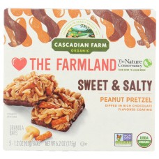 CASCADIAN FARM: Sweet and Salty Peanut Pretzel Chewy Granola Bar, 6.2 oz