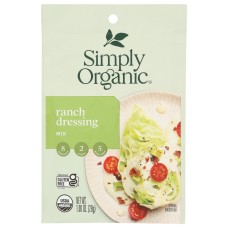 SIMPLY ORGANIC: Ranch Salad Dressing Mix, 1 oz