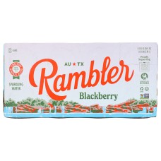 RAMBLER: Blackberry Sparkling Water 8Pk, 96 fo